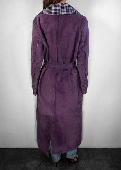 Bottega Veneta Purple Suede Trench Coat