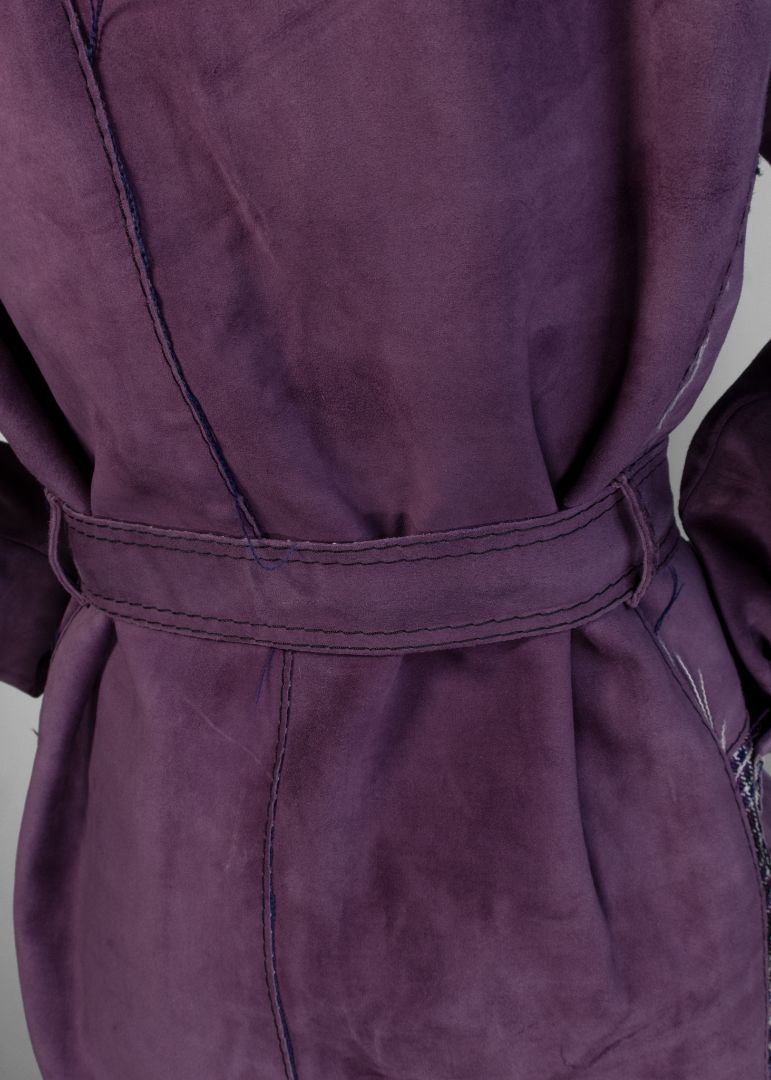 Bottega Veneta Purple Suede Trench Coat
