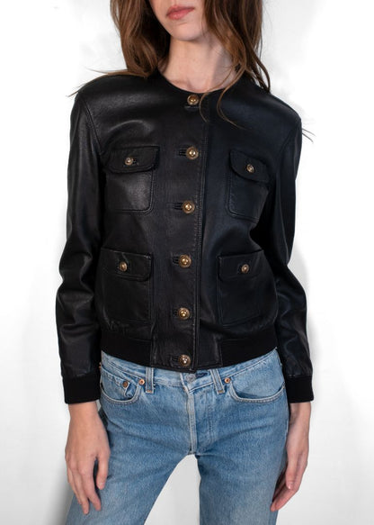Saint Laurent Black Leather Jacket