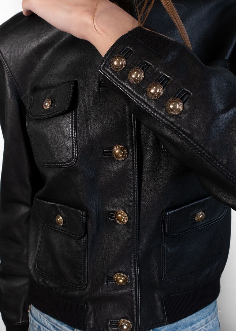Saint Laurent Black Leather Jacket