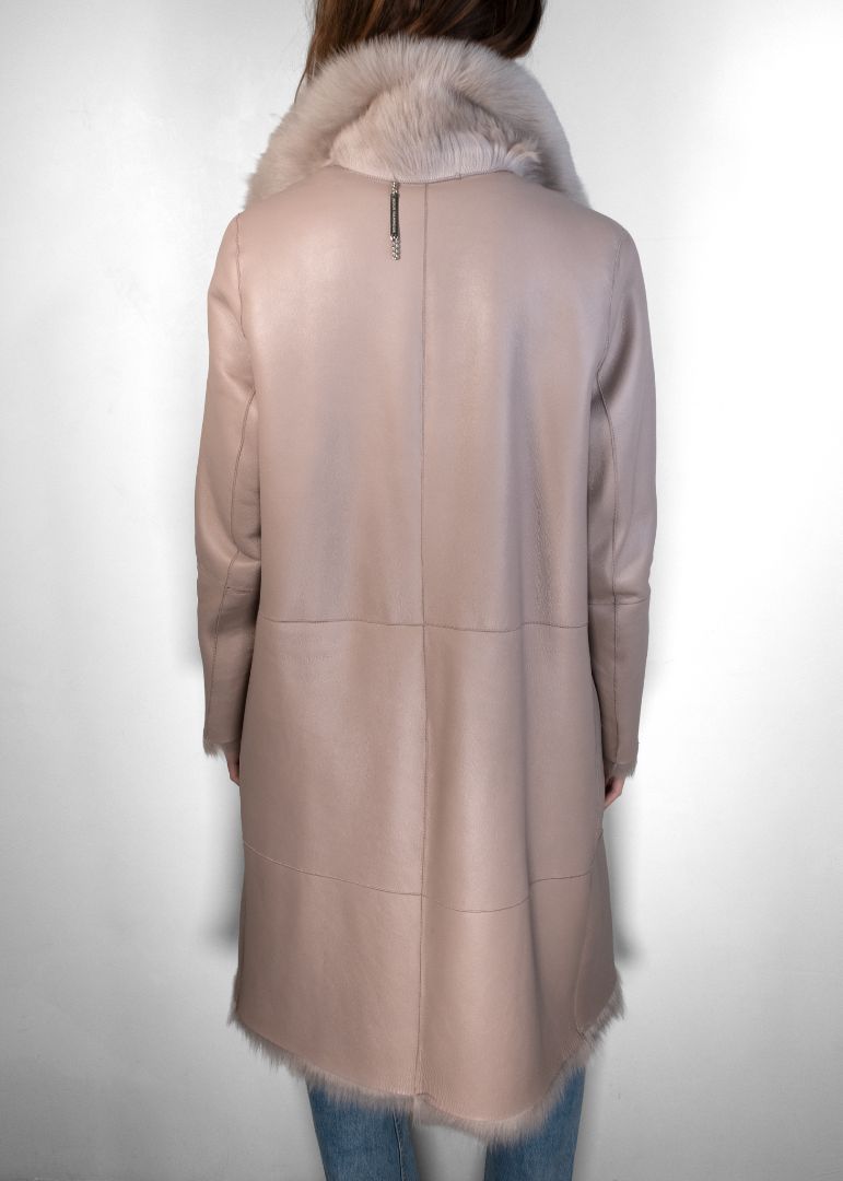 Nour Hammour Reversible Grey Fur Coat