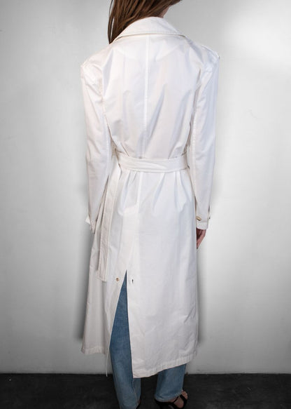 Bottega Veneta White Cotton Trench Coat