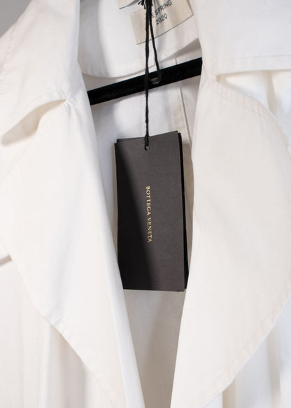 Bottega Veneta White Cotton Trench Coat