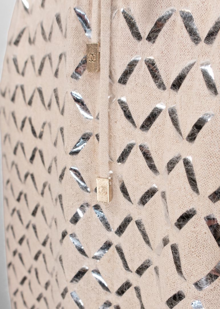 Chanel Ivory Maxi Cashmere Dress