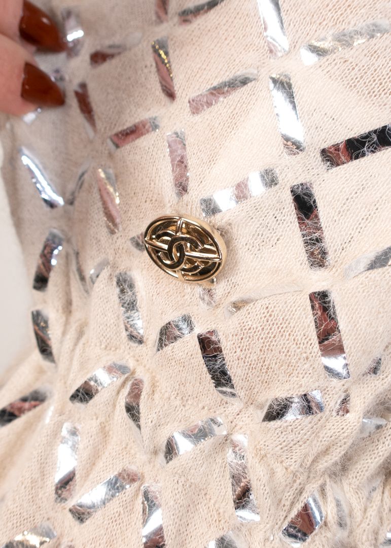 Chanel Ivory Maxi Cashmere Dress