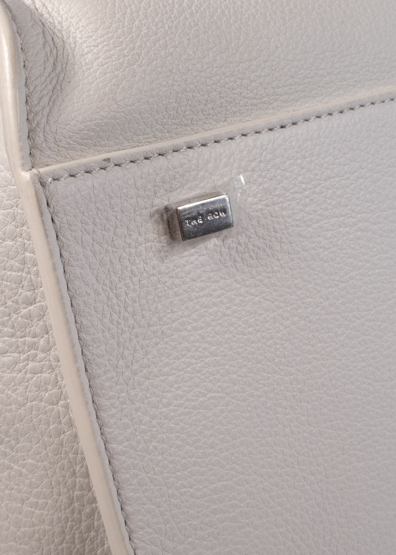 The Row White Leather Margaux Large Bag