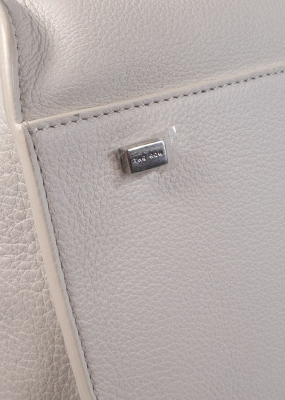 The Row White Leather Margaux Large Bag