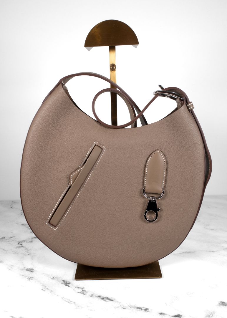 Hermes Etoupe Arcon Slim Bag Full Set