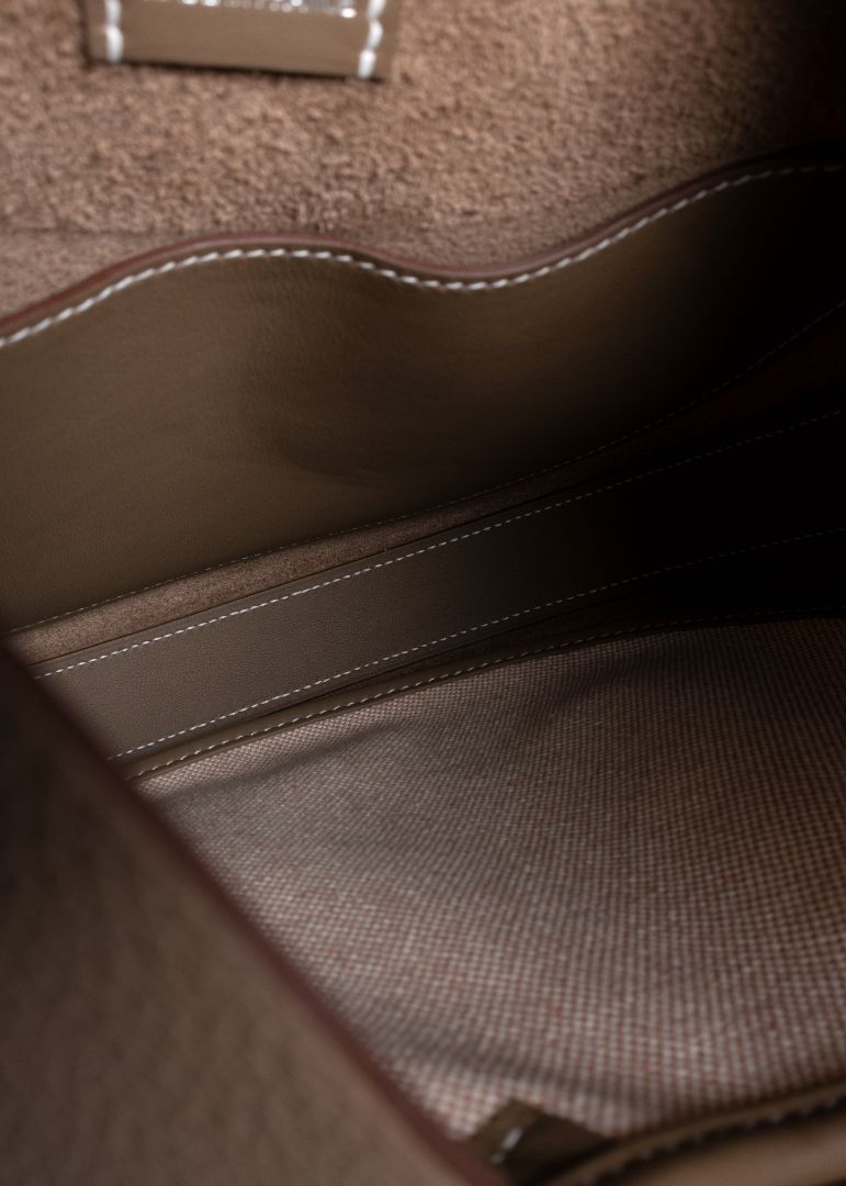 Hermes Etoupe Arcon Slim Bag Full Set