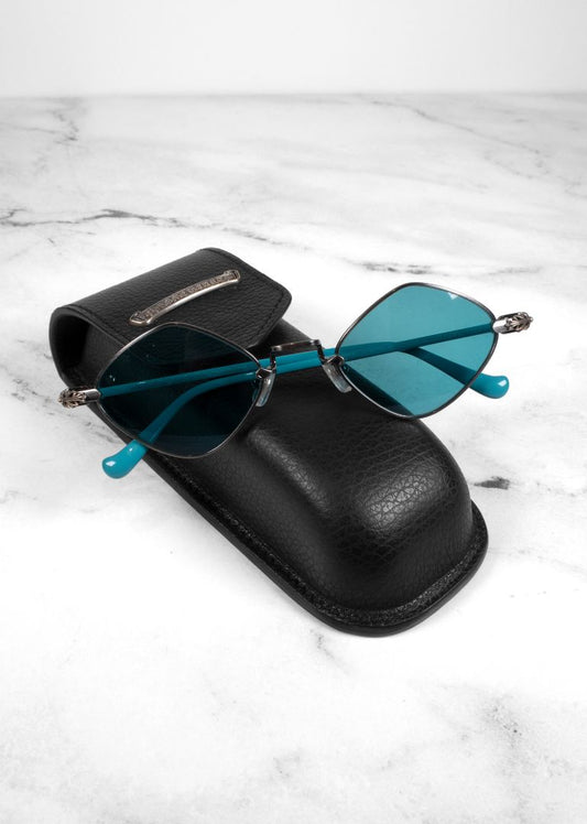 Chrome Hearts Teal Diamond Dog Sunglasses