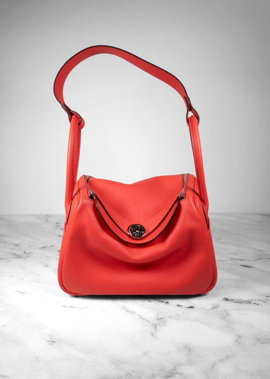 Hermes Rose Texas Lindy Bag