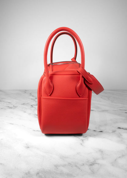 Hermes Rose Texas Lindy Bag