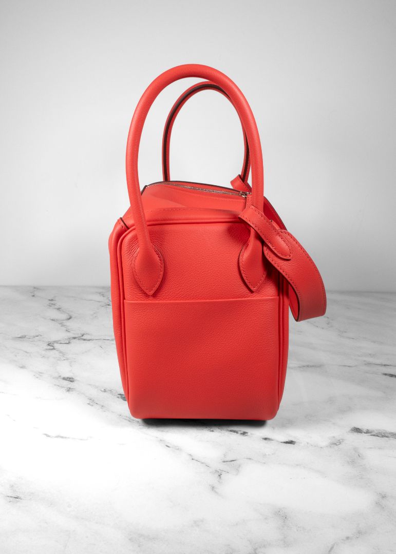 Hermes Rose Texas Lindy Bag