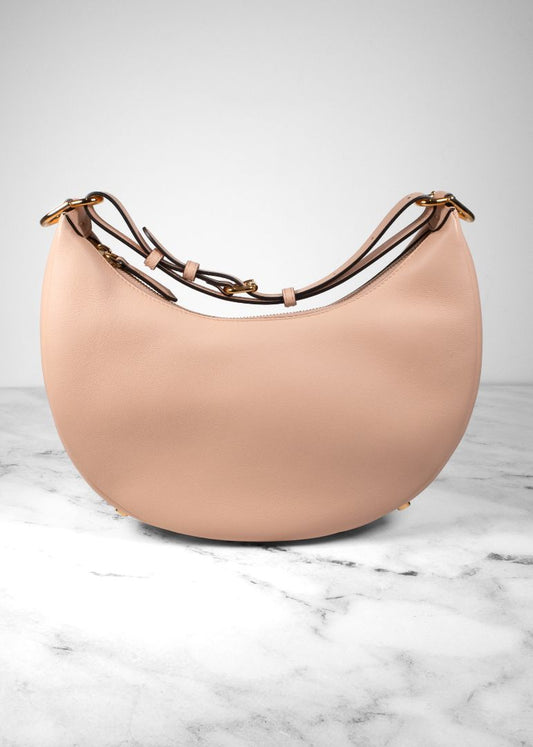 Fendi Pale Pink Leather Small Fendigraphy Shoulder Bag