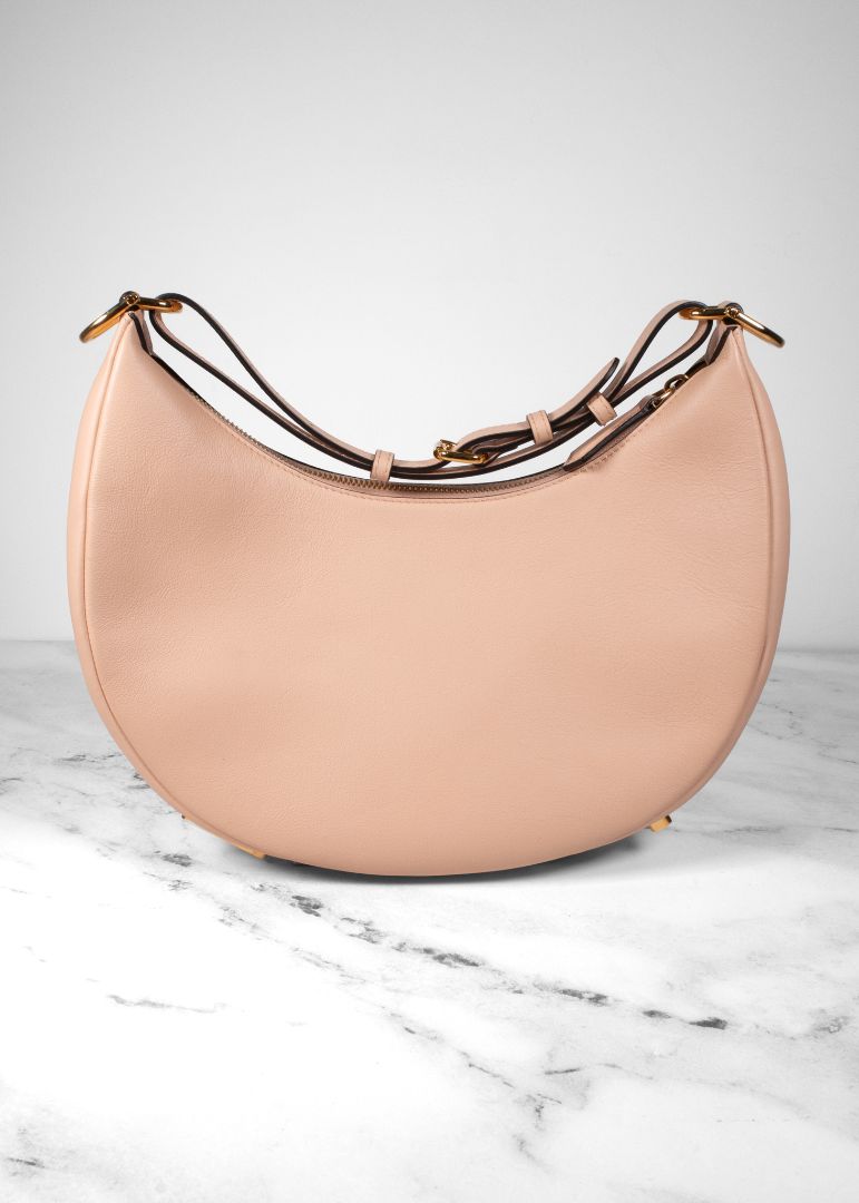 Fendi Pale Pink Leather Small Fendigraphy Shoulder Bag