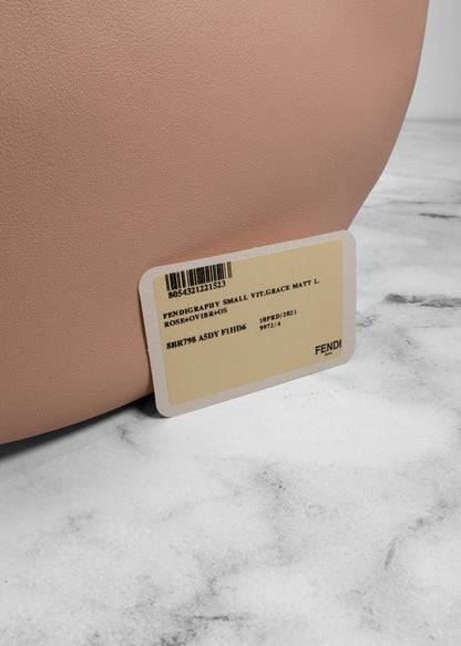 Fendi Pale Pink Leather Small Fendigraphy Shoulder Bag