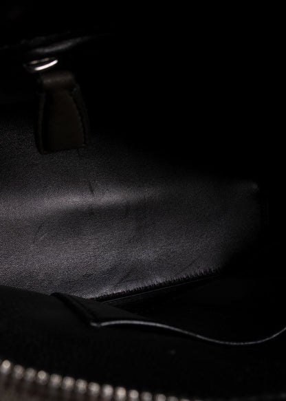 The Row Dark Olive Green Leather Mini Devon Saddle Bag