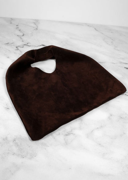 The Row Brown Suede Small Tote Bag