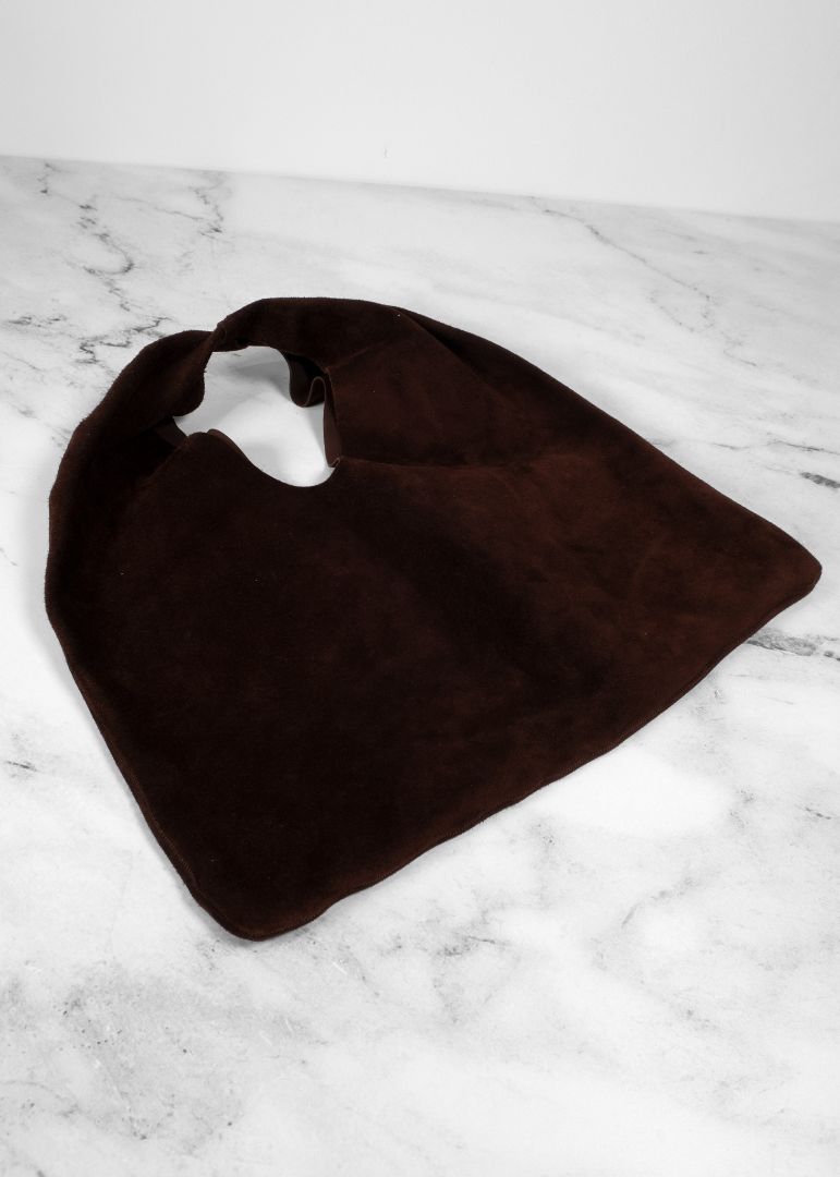 The Row Brown Suede Small Tote Bag