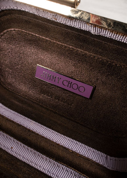 Jimmy Choo Gold Rounded Evening Clutch