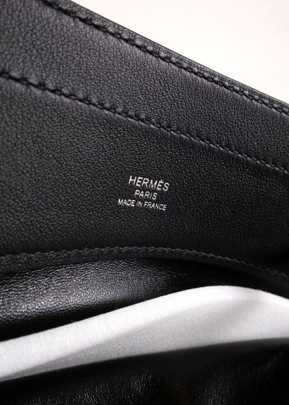 Hermes Black "Mini Aline" Shoulder Bag In Swift Leather - Full Set