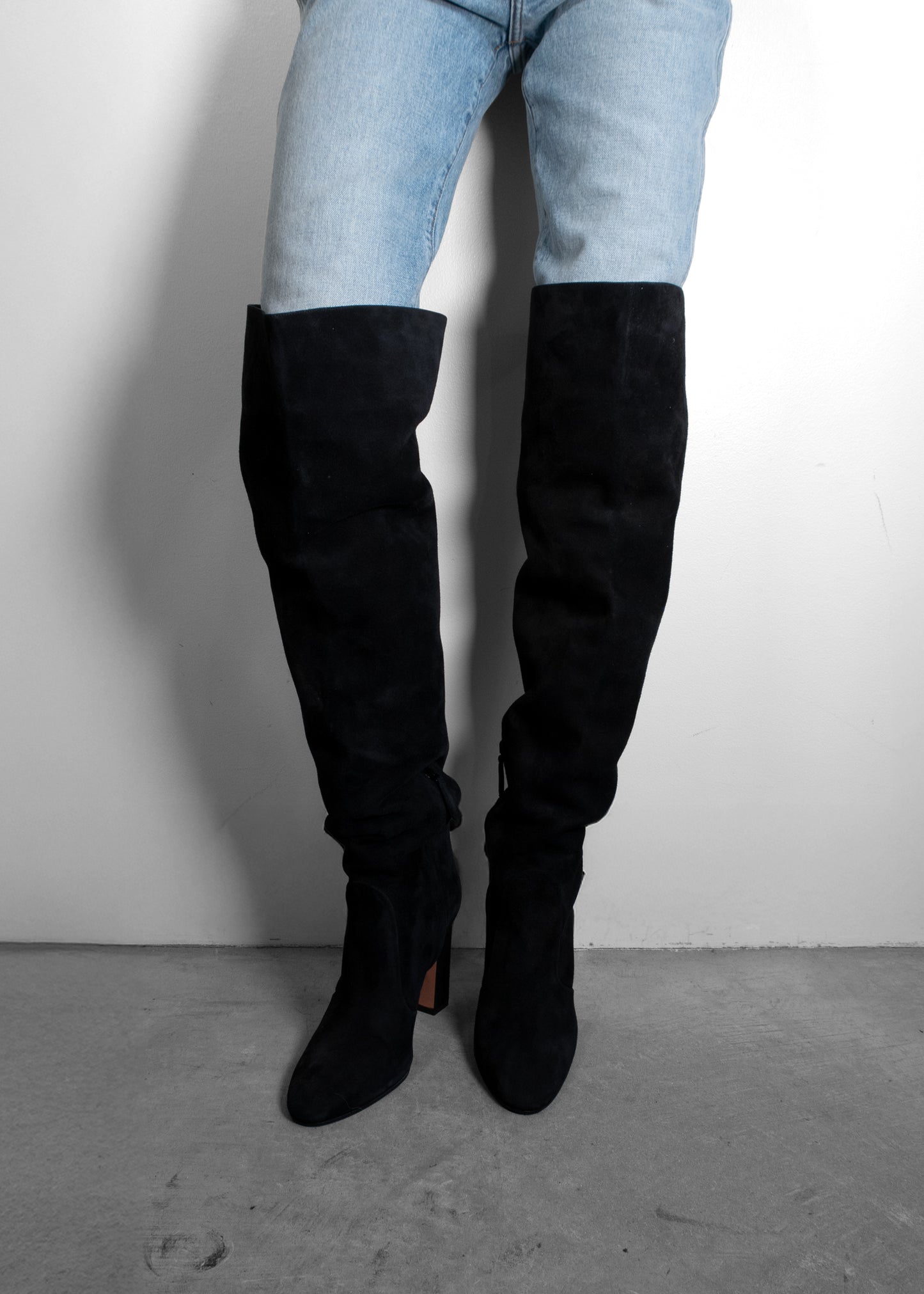 Aquazzura Black Knee High Boots