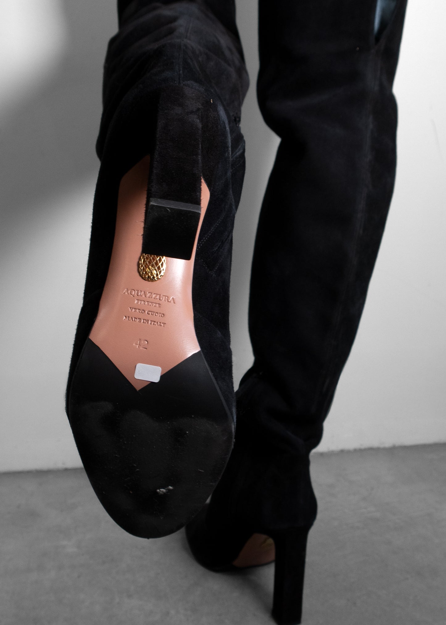 Aquazzura Black Knee High Boots