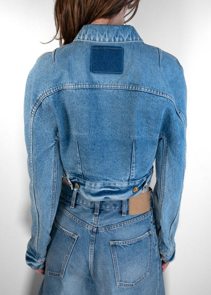 Schiaparelli Jean Jacket With Gold Buttons