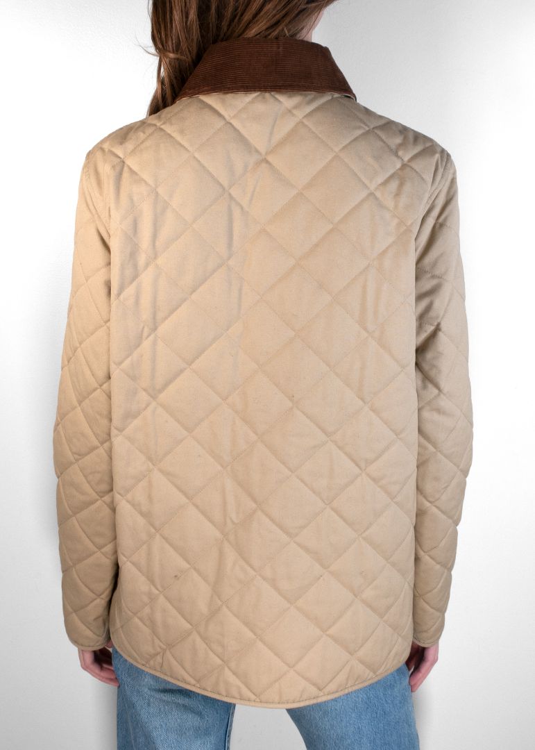 Celine Tan Quilted Barn Jacket