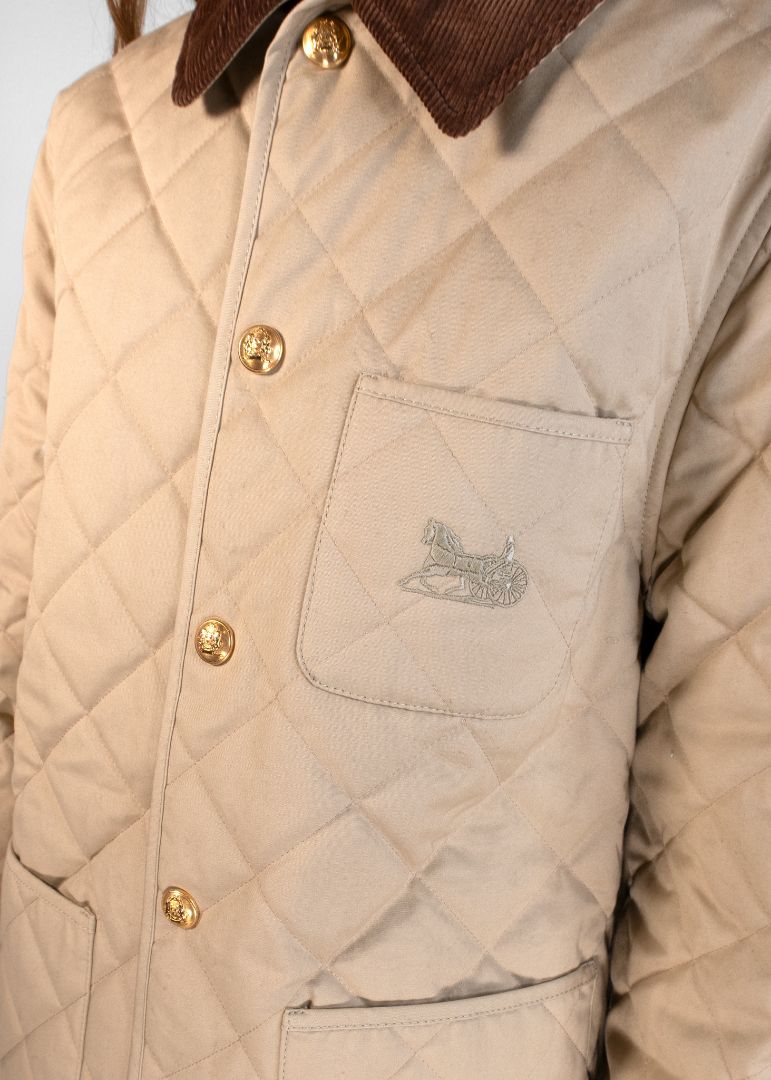 Celine Tan Quilted Barn Jacket