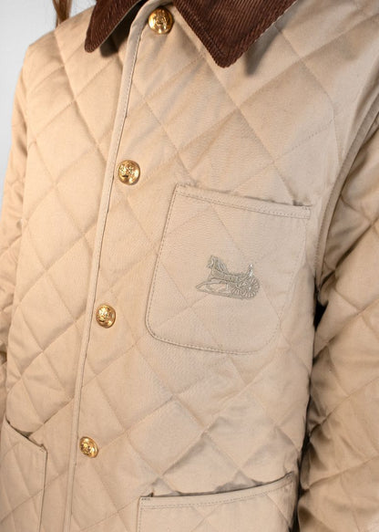 Celine Tan Quilted Barn Jacket