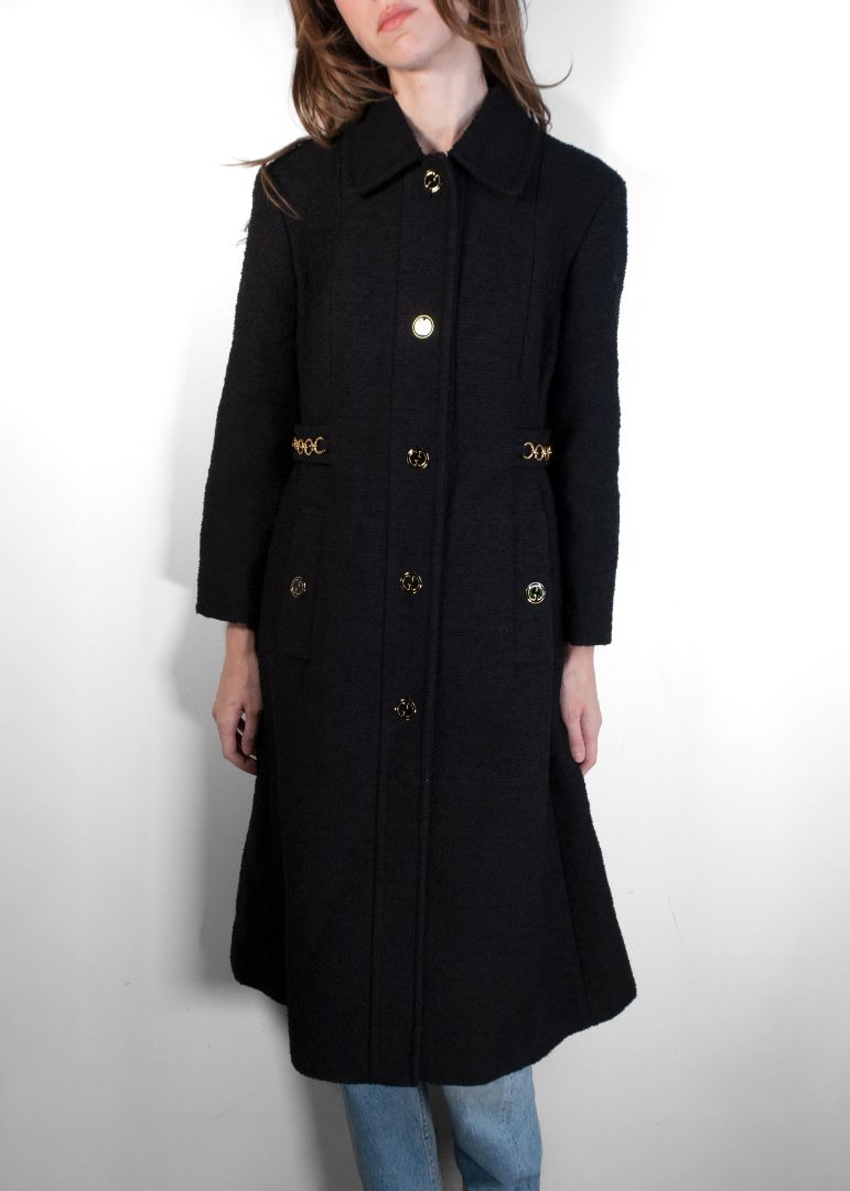 Gucci Black Boucle Coat