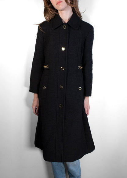 Gucci Black Boucle Coat