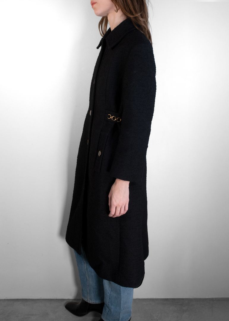 Gucci Black Boucle Coat