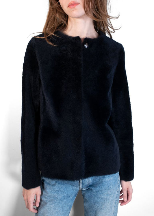 Yves Salomon Navy Reversible Jacket