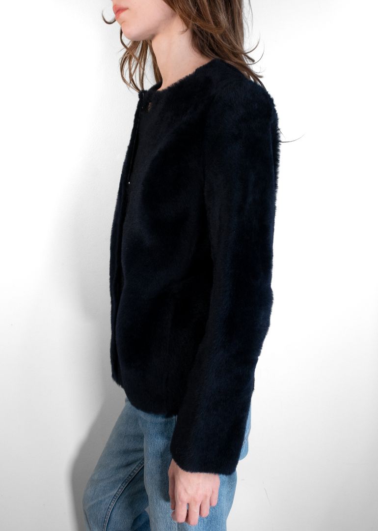 Yves Salomon Navy Reversible Jacket