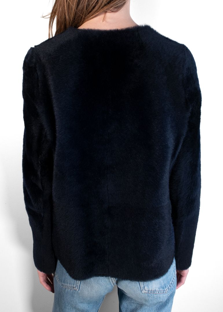 Yves Salomon Navy Reversible Jacket