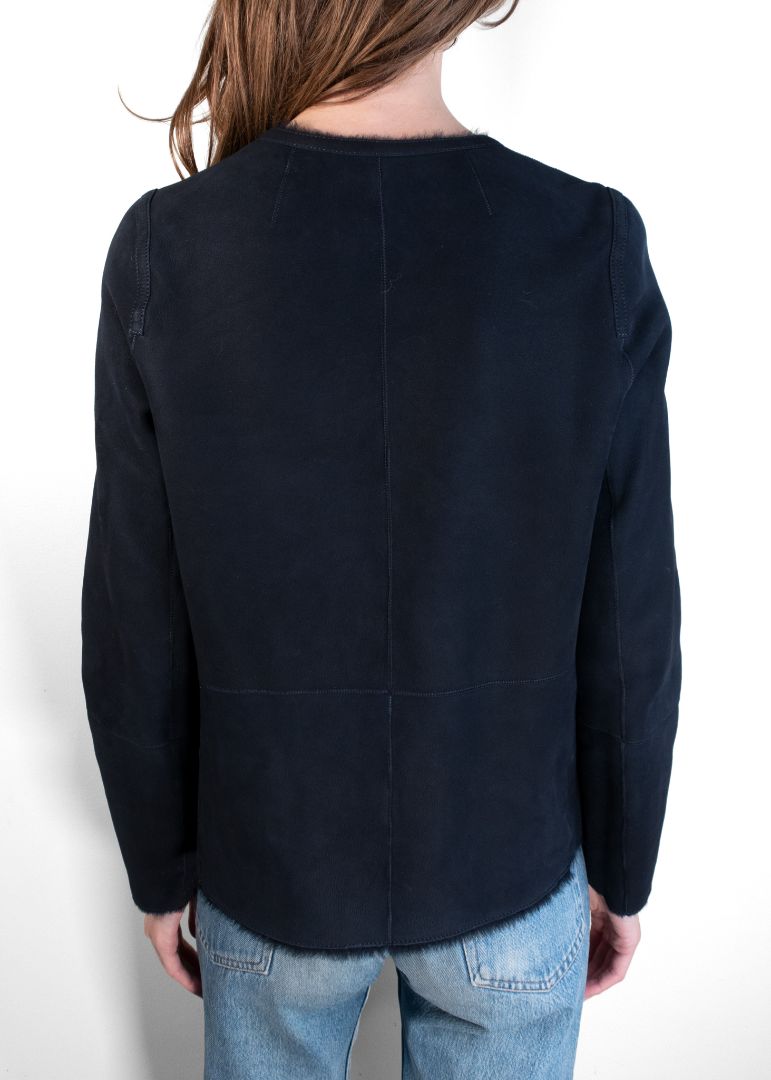 Yves Salomon Navy Reversible Jacket