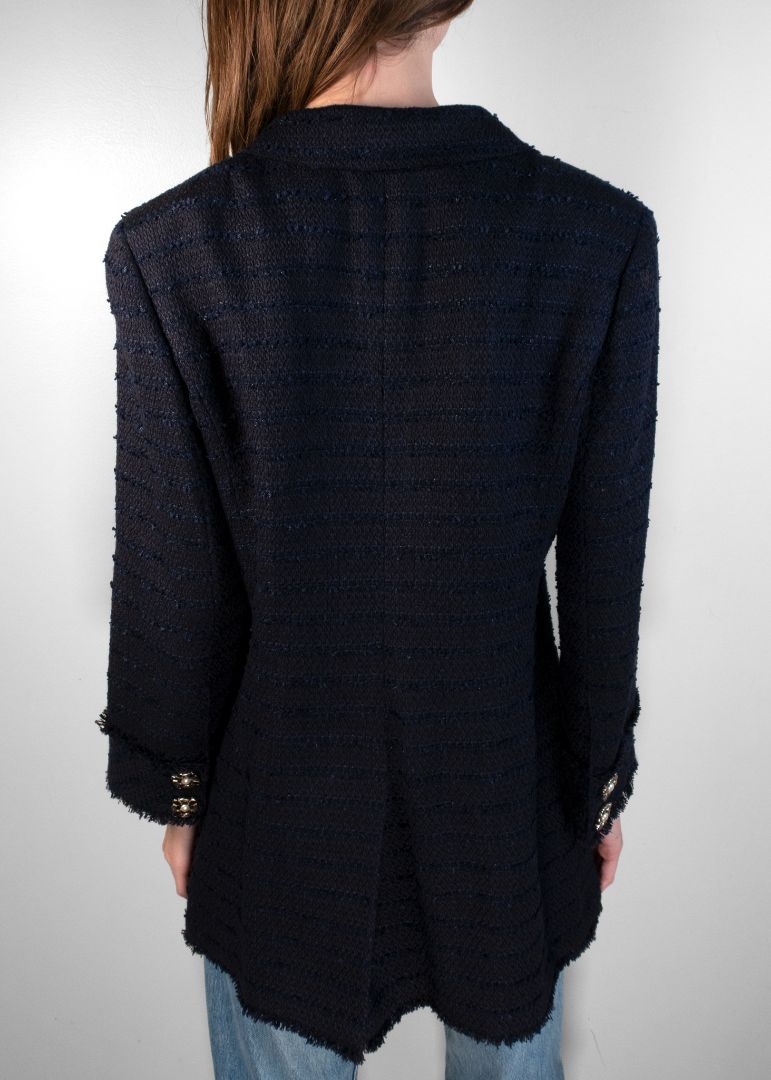 Chanel Navy Tweed Vintage Jacket