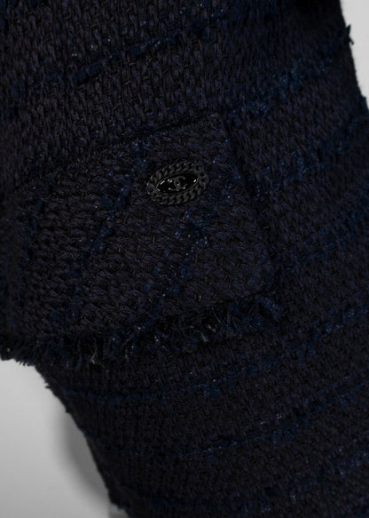 Chanel Navy Tweed Vintage Jacket