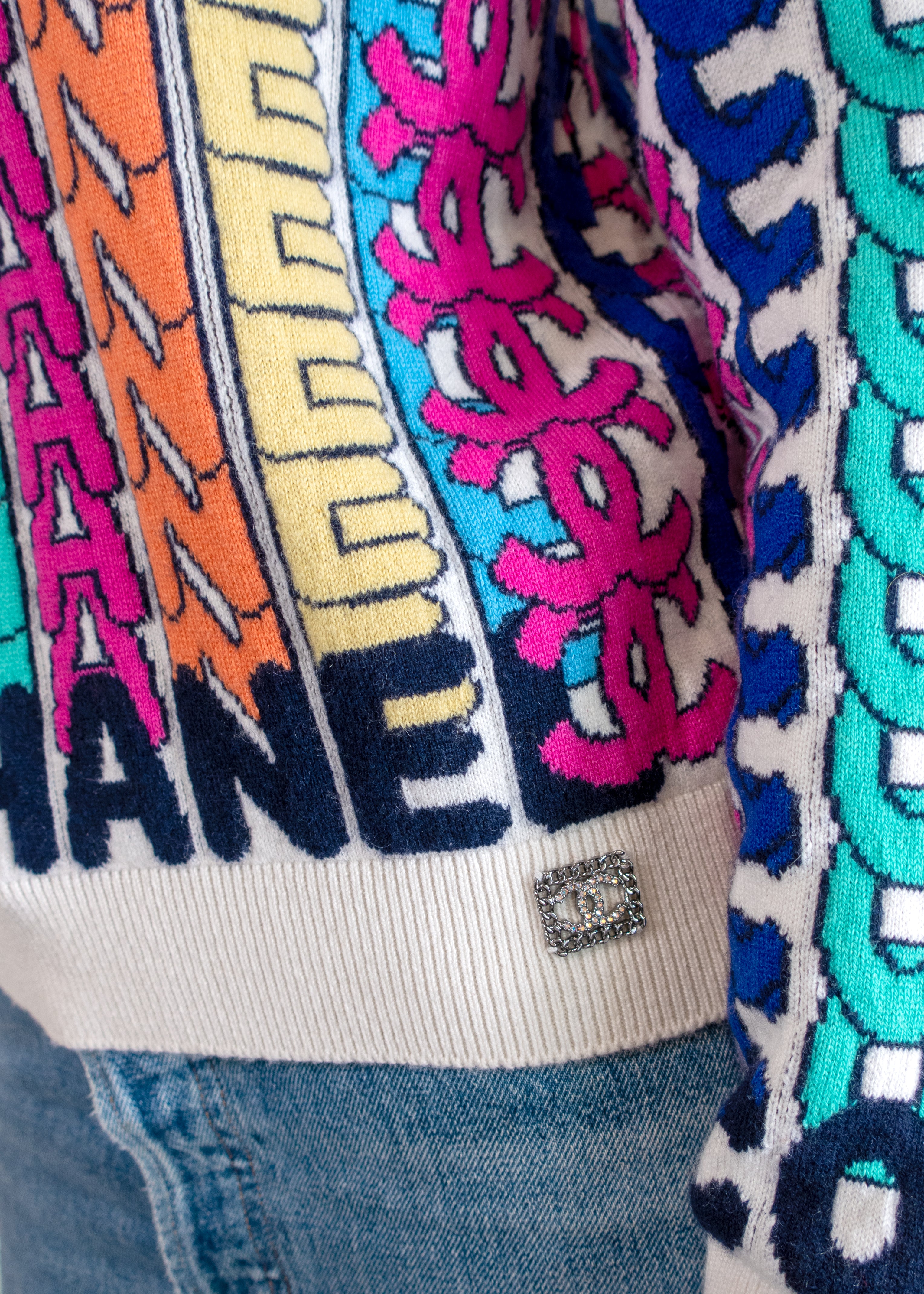 Chanel rainbow sweater hotsell