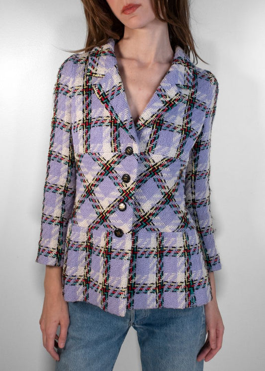 Chanel Periwinkle Tweed Blazer