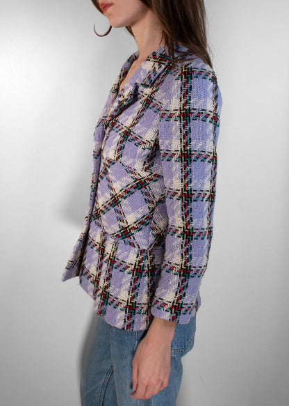 Chanel Periwinkle Tweed Blazer
