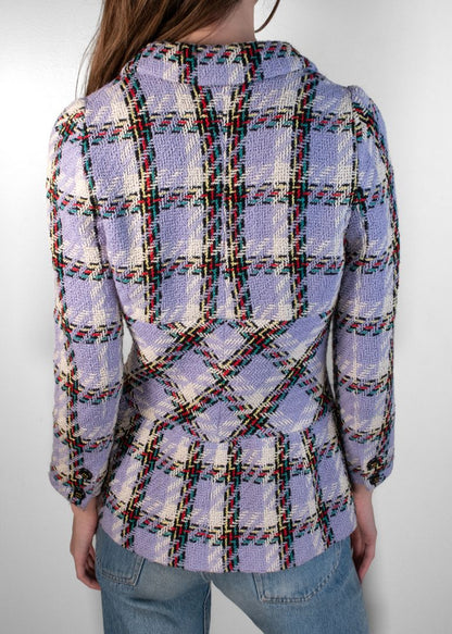 Chanel Periwinkle Tweed Blazer
