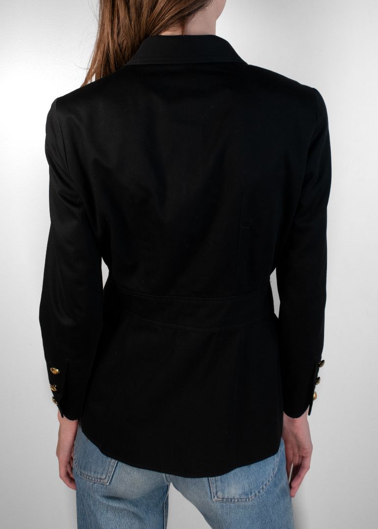 Chanel Black Blazer With Gold Buttons