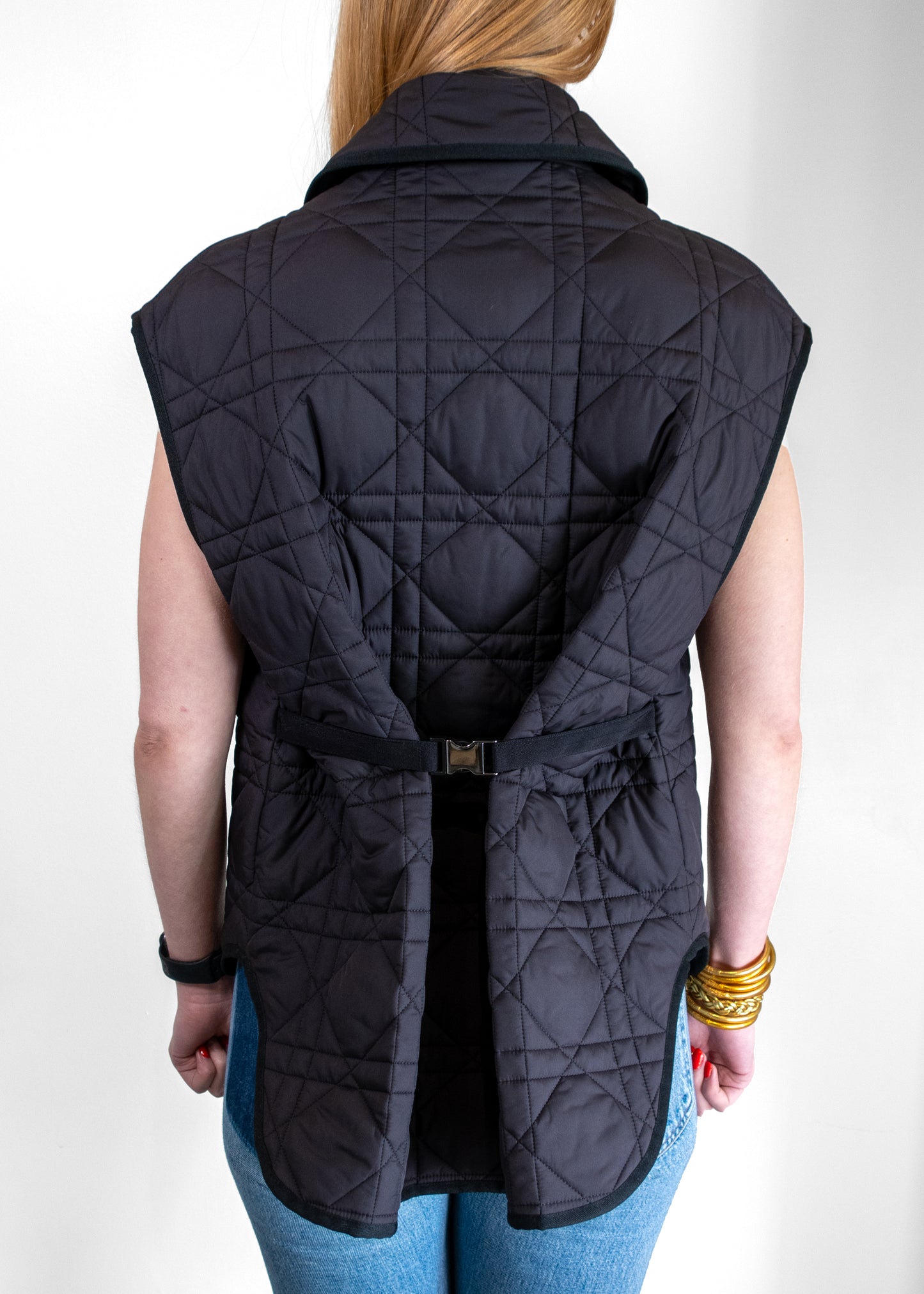 Dior Women Macrocannage Quilted Belted Vest