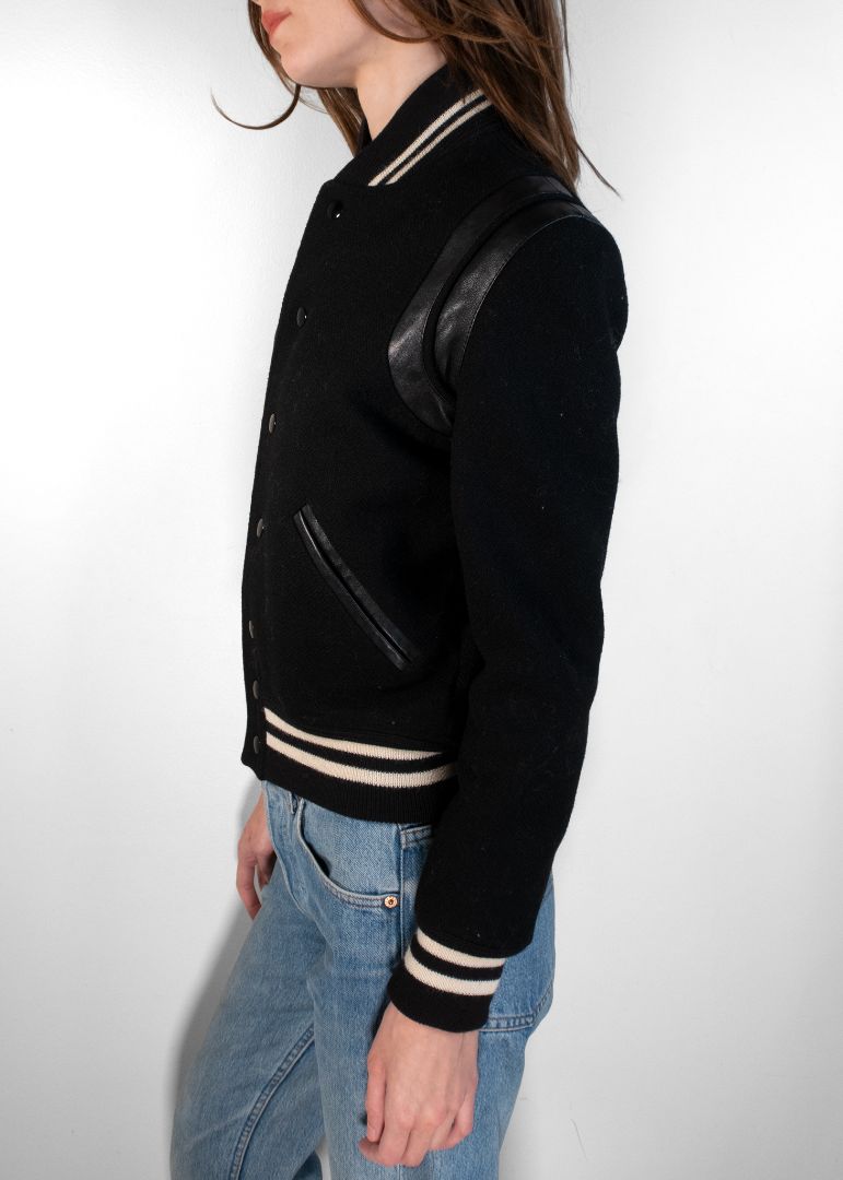 Saint Laurent Black Wool Teddy Jacket