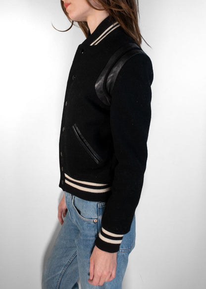 Saint Laurent Black Wool Teddy Jacket