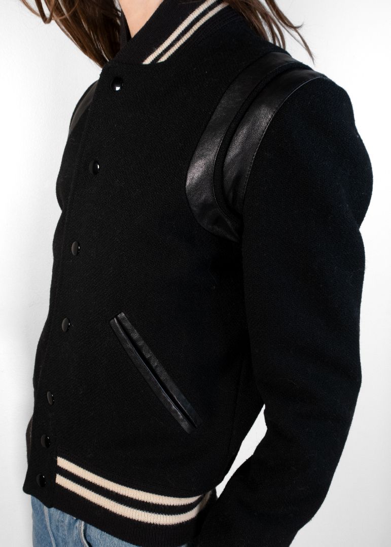Saint Laurent Black Wool Teddy Jacket