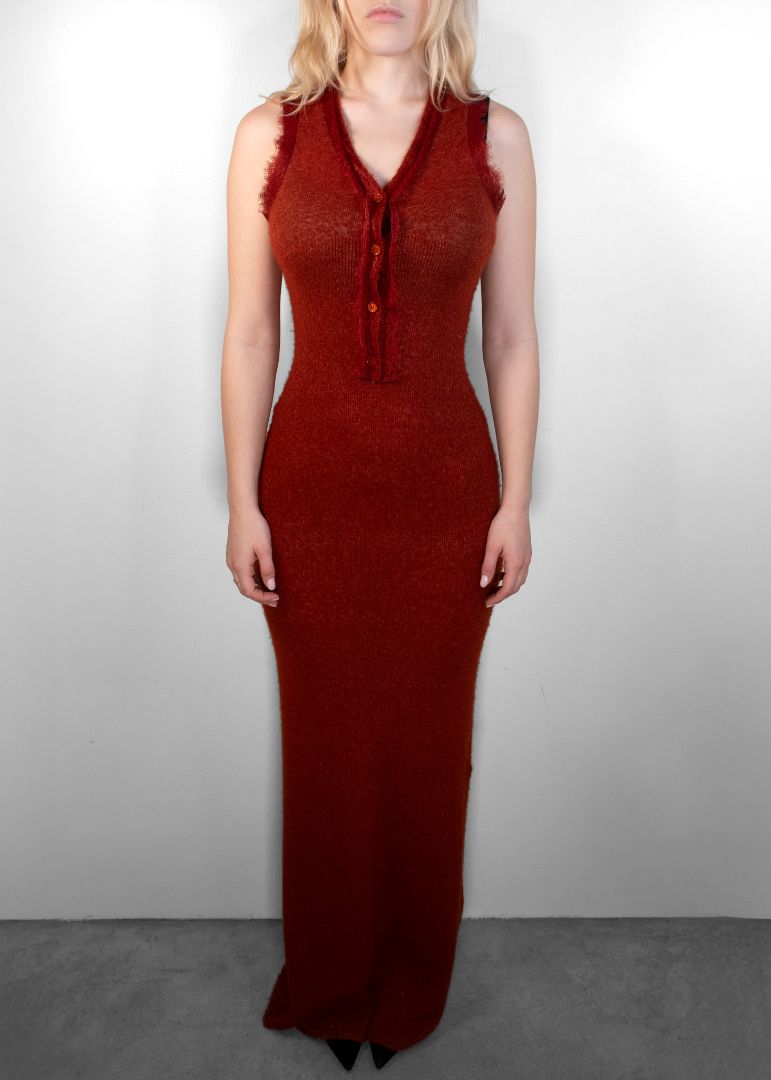 Aya Muse Rust Sleeveless Maxi Dress